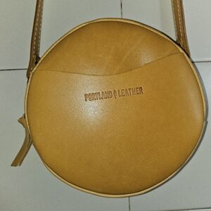 Gently Used Portland Leather Almost Perfect Circle Bag, Small (7 "), Sunflower